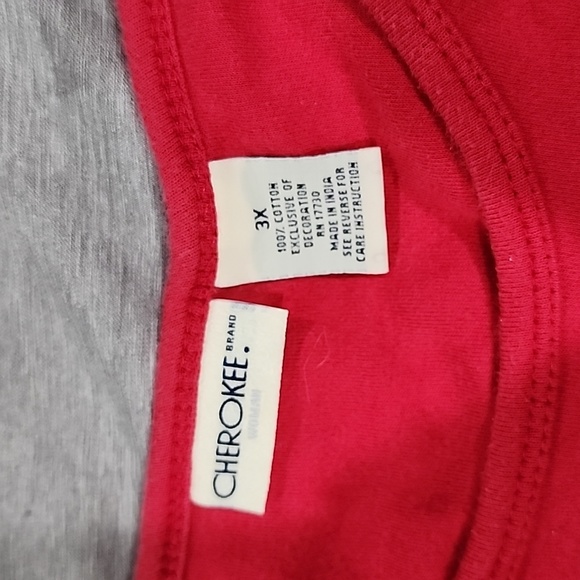 Women #red Cherokee shirt size 3x - Picture 6 of 8